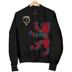 Auchinleck or Affleck Tartan Bomber Jacket Lion & Thistle