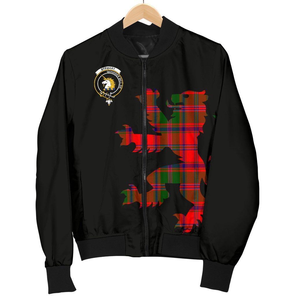 Stewart of Appin Tartan Bomber Jacket Lion & Thistle