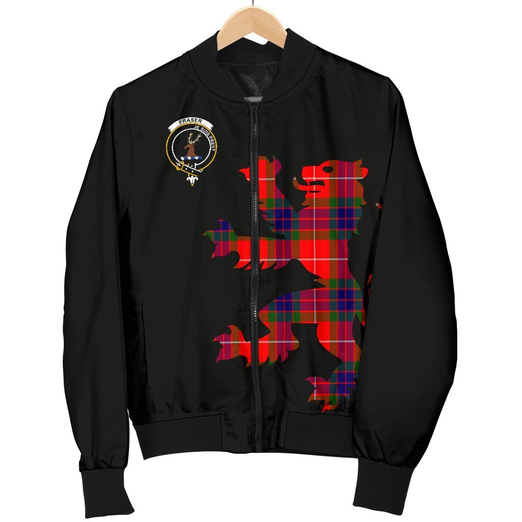 Fraser (of Lovat) Tartan Bomber Jacket Lion & Thistle