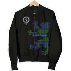 Donnachaidh Tartan Bomber Jacket Lion & Thistle