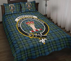 Robertson Hunting Ancient Tartan Crest Quilt Bed Set