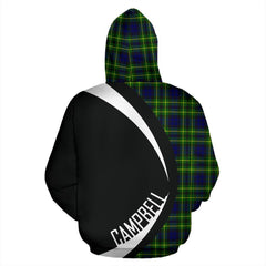 Campbell of Breadalbane Morden Tartan Crest Zipper Hoodie - Circle Style