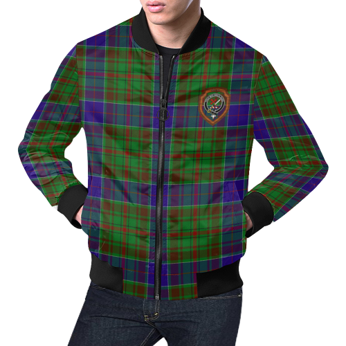 Adam Family Tartan Crest Bomber Jacket