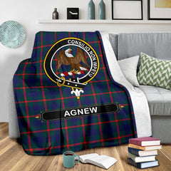 Agnew Family Tartan Crest Blanket