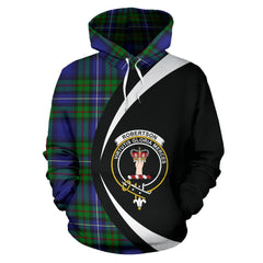 Robertson Hunting Modern Tartan Crest Hoodie - Circle Style