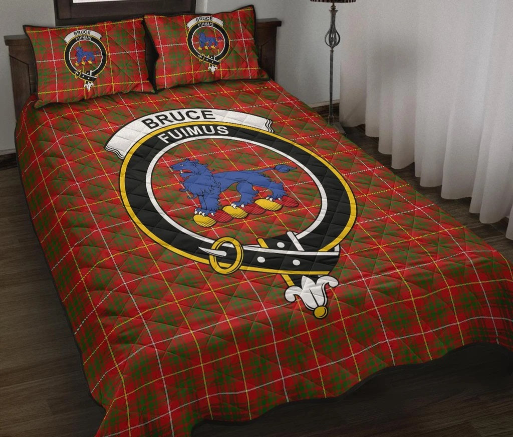 Bruce Ancient Modern Tartan Crest Quilt Bed Set