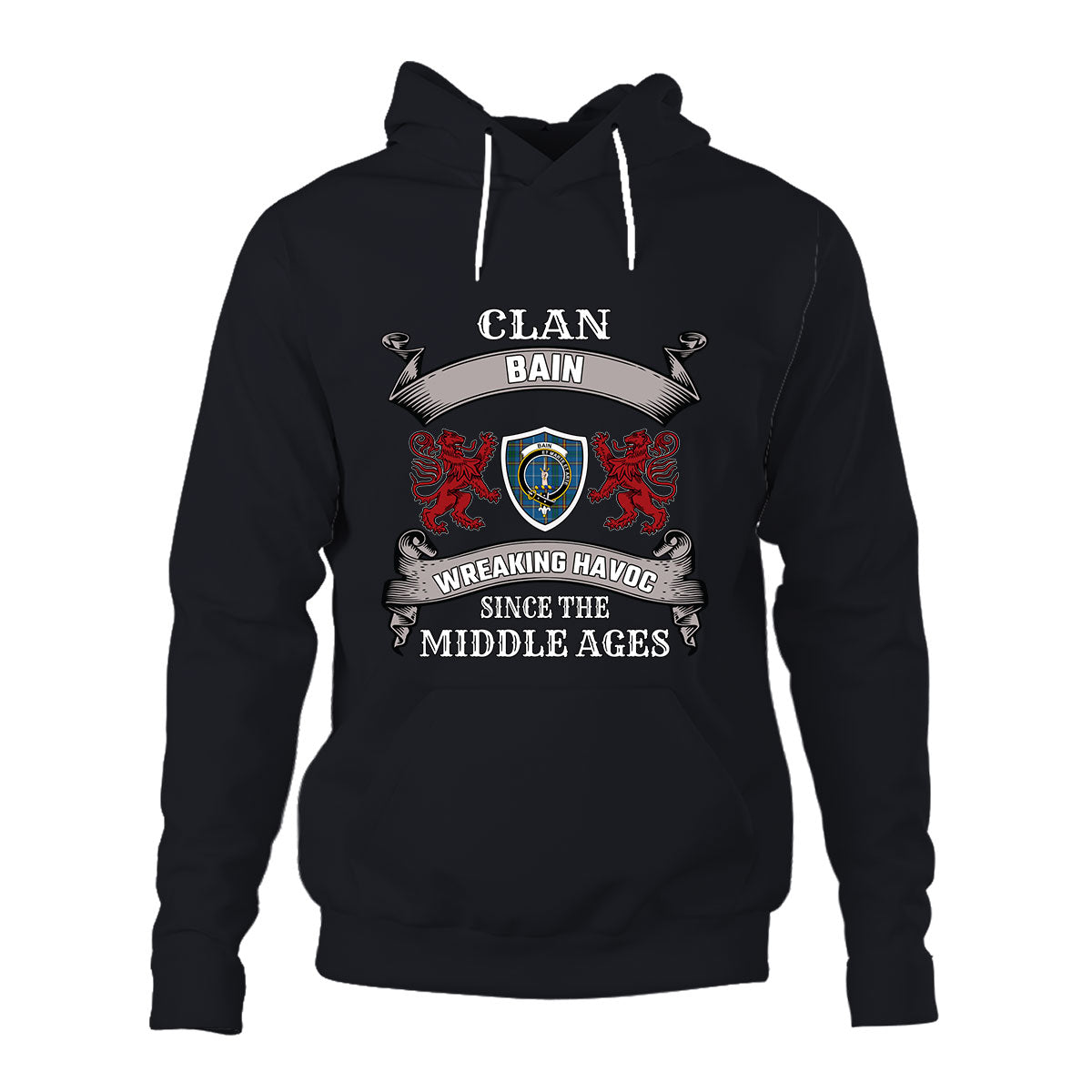 Bain Family Tartan - 2D Unisex Hoodie