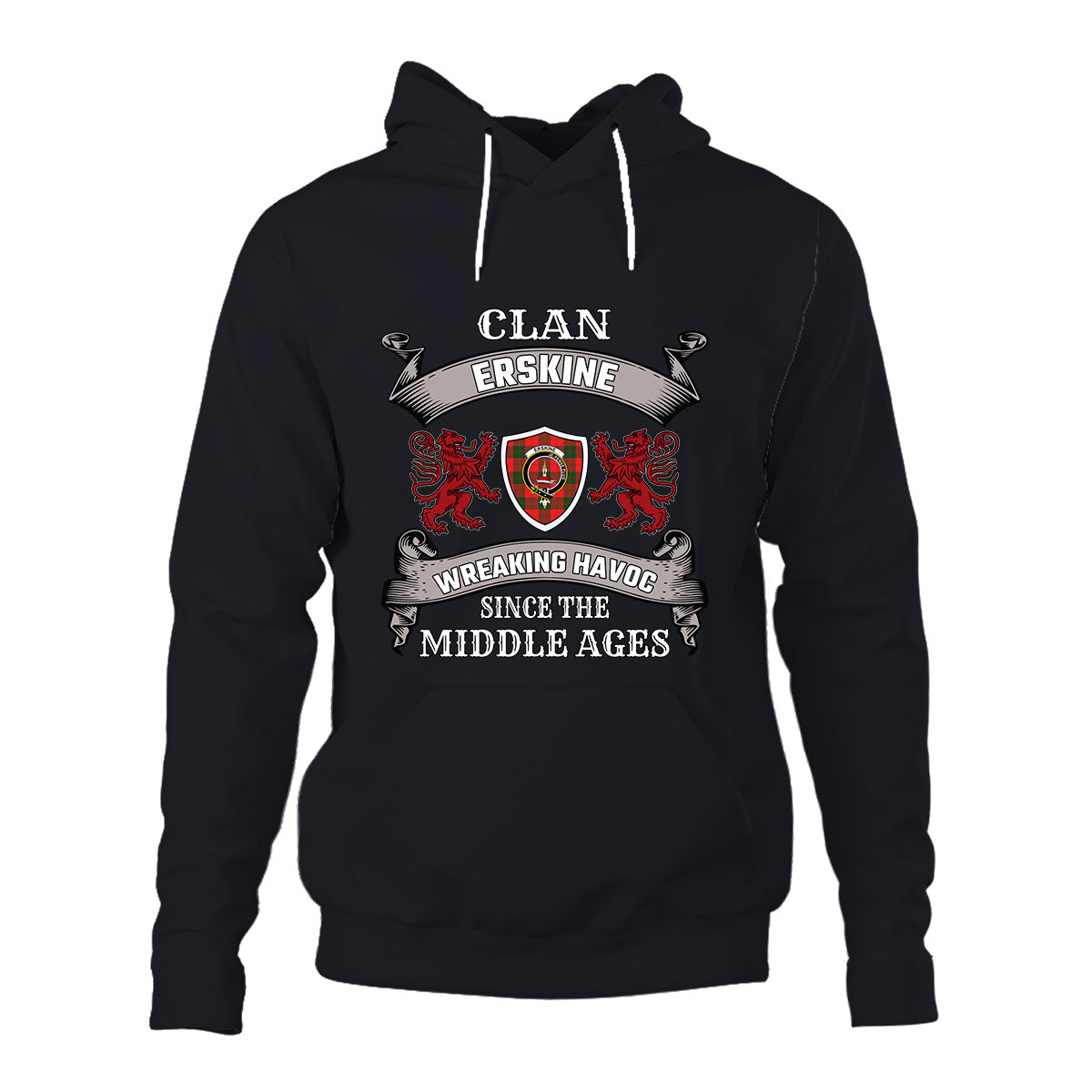 Erskine Family Tartan - 2D Unisex Hoodie