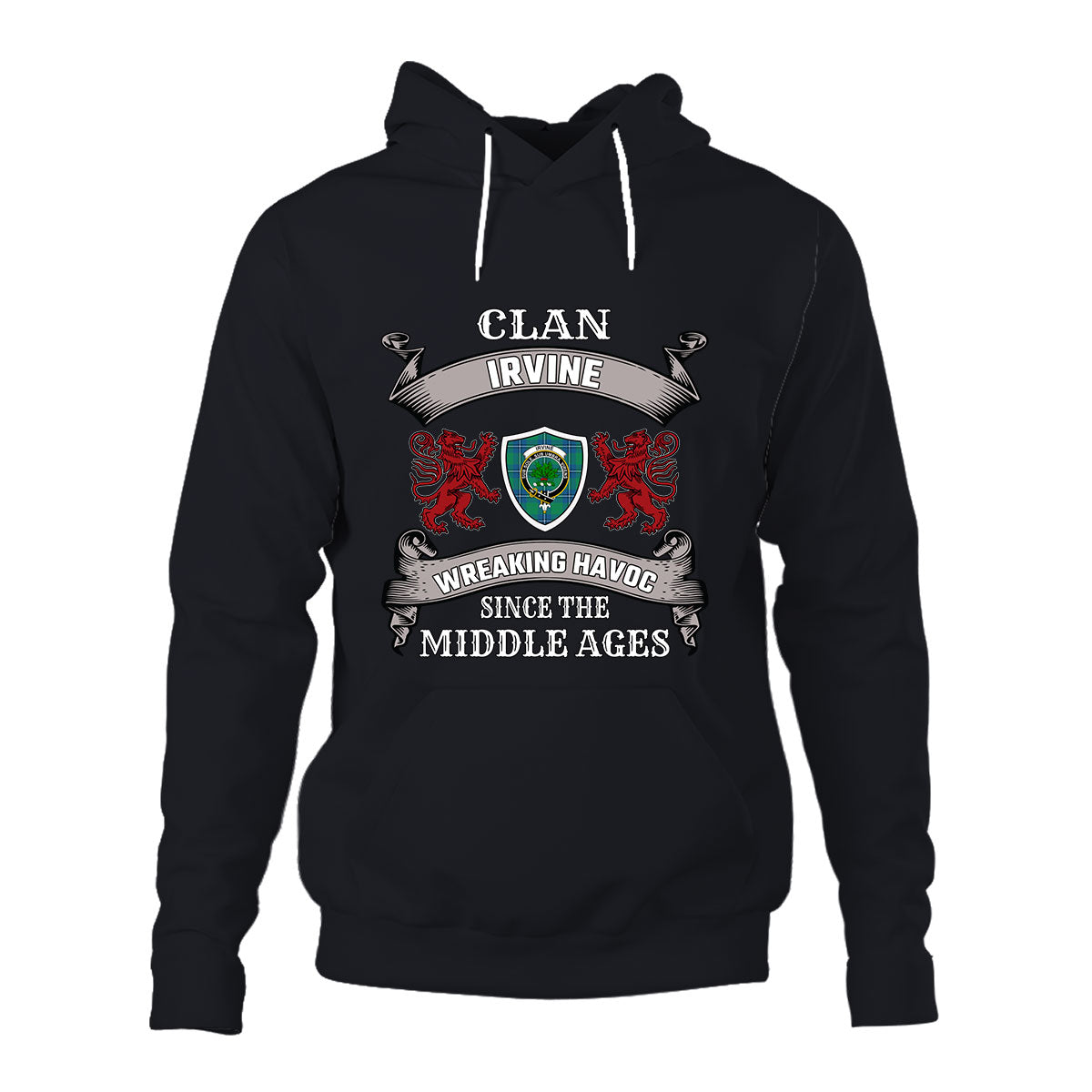 Irvine Family Tartan - 2D Unisex Hoodie