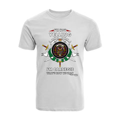 Carnegie Tartan Crest T-shirt - I'm not yelling style