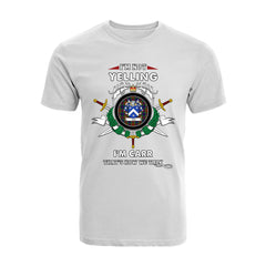 Carr Tartan Crest T-shirt - I'm not yelling style