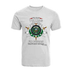 Duncan Tartan Crest T-shirt - I'm not yelling style