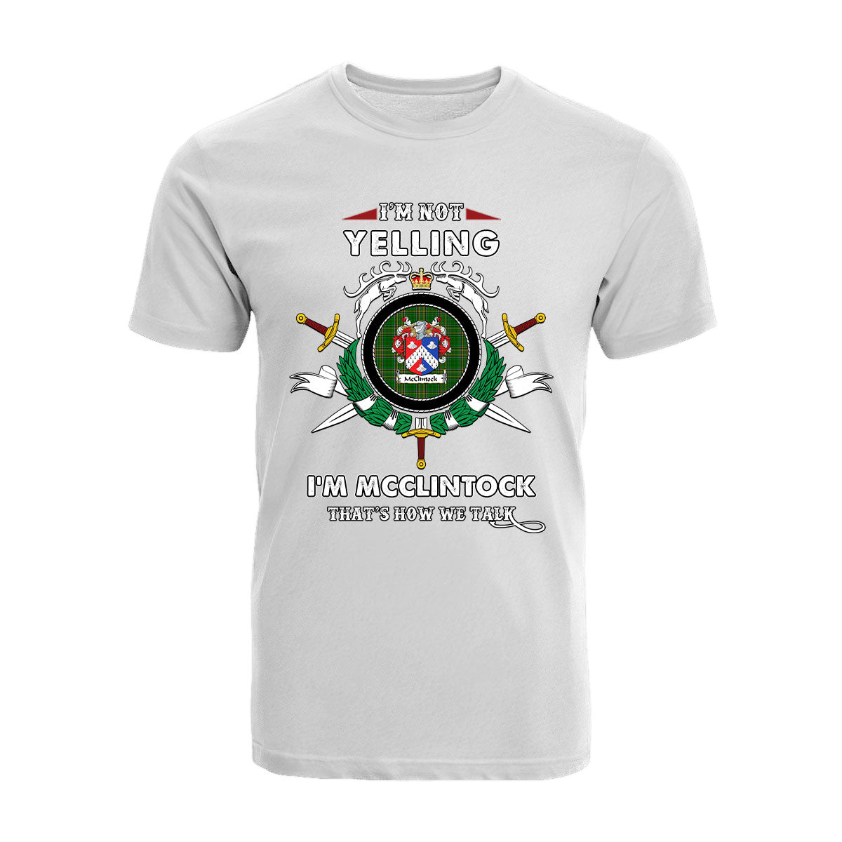 McClintock Tartan Crest T-shirt - I'm not yelling style