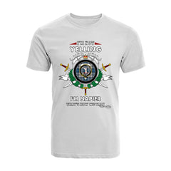 Napier Tartan Crest T-shirt - I'm not yelling style