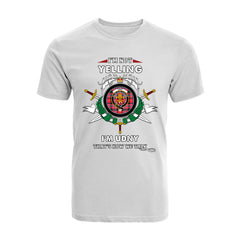 Udny Tartan Crest T-shirt - I'm not yelling style