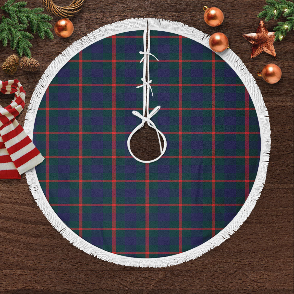 Agnew Modern Tartan Christmas Tree Skirt