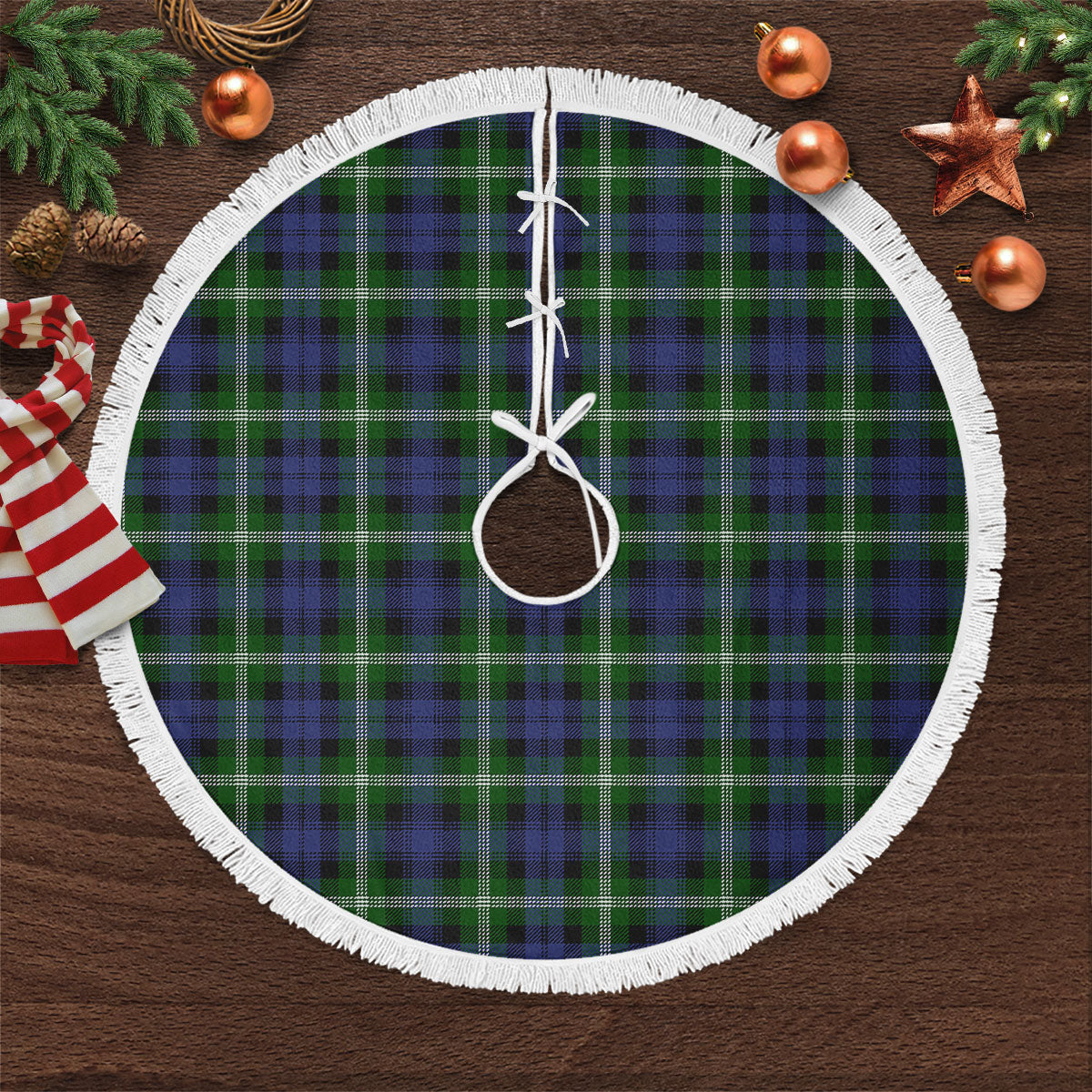 Baillie Modern Tartan Christmas Tree Skirt