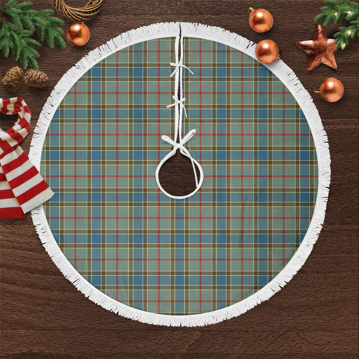 Balfour Blue Tartan Christmas Tree Skirt