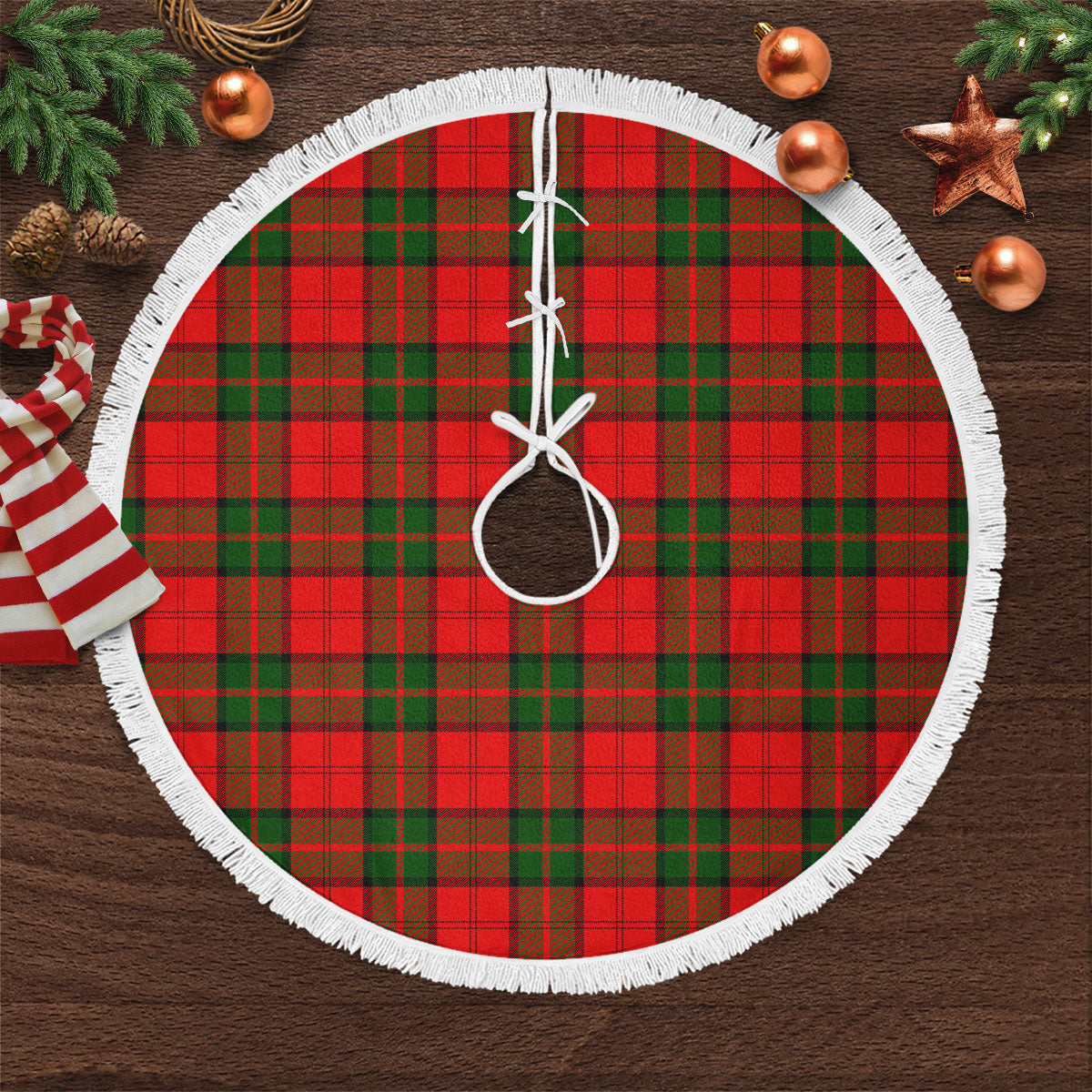 Dunbar Modern Tartan Christmas Tree Skirt