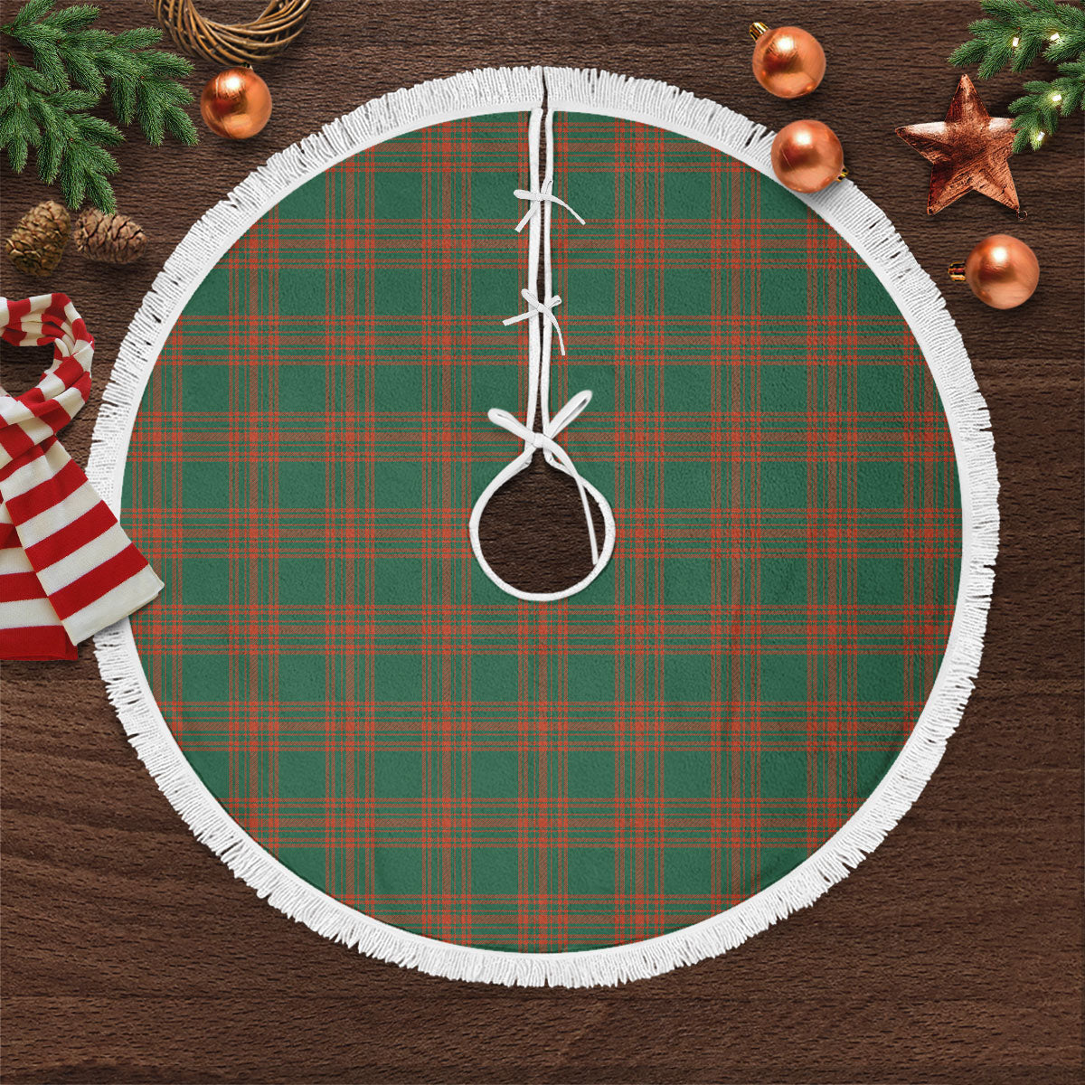 Menzies Green Ancient Tartan Christmas Tree Skirt