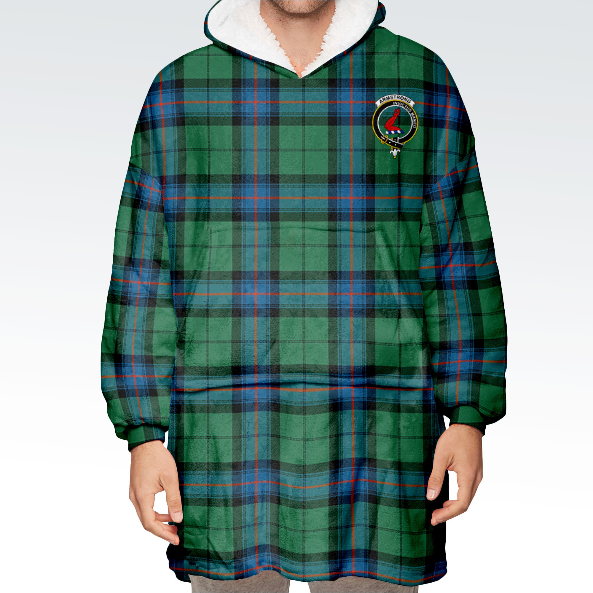 Armstrong Ancient Tartan Hoodie Blanket