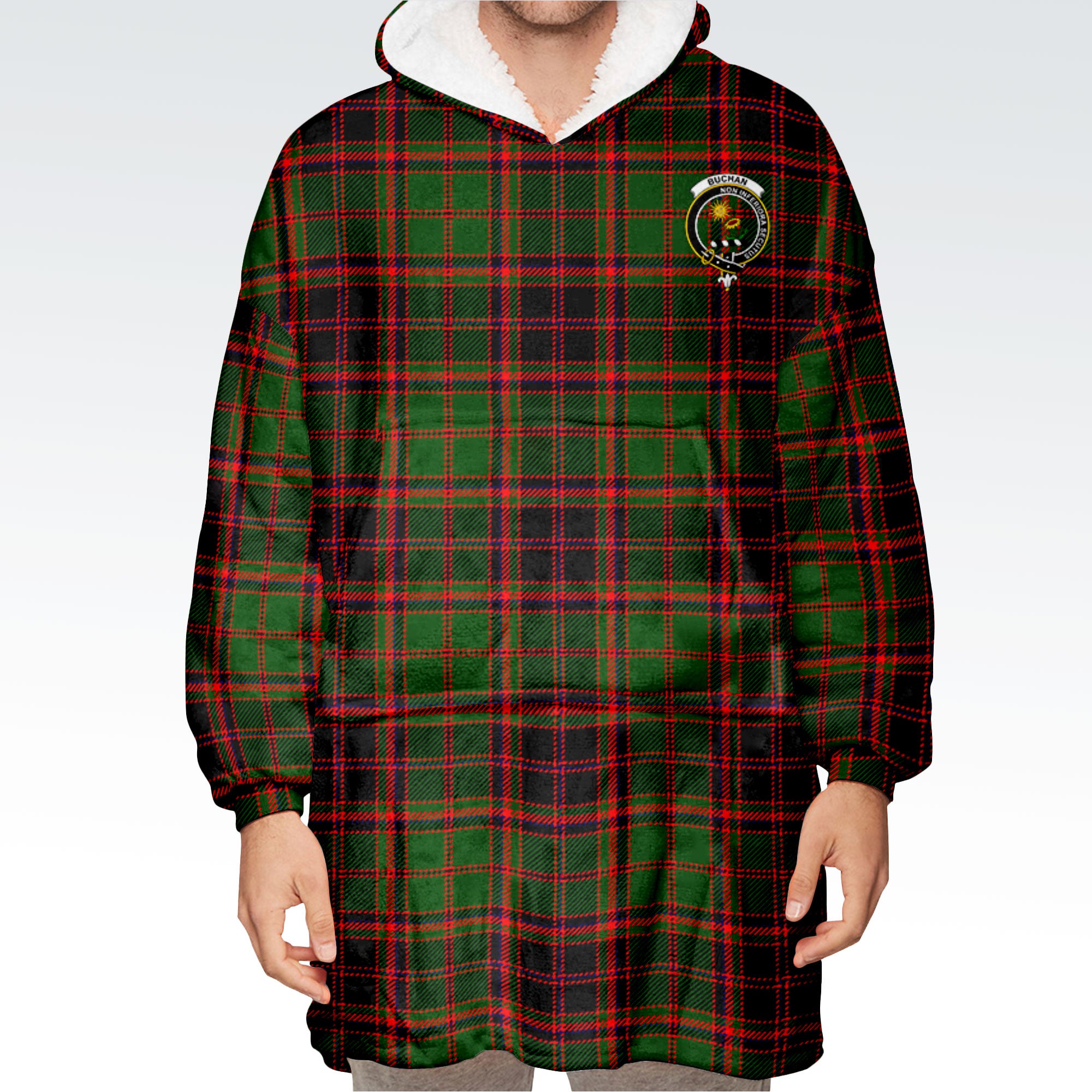 Bruce Modern Tartan Hoodie Blanket