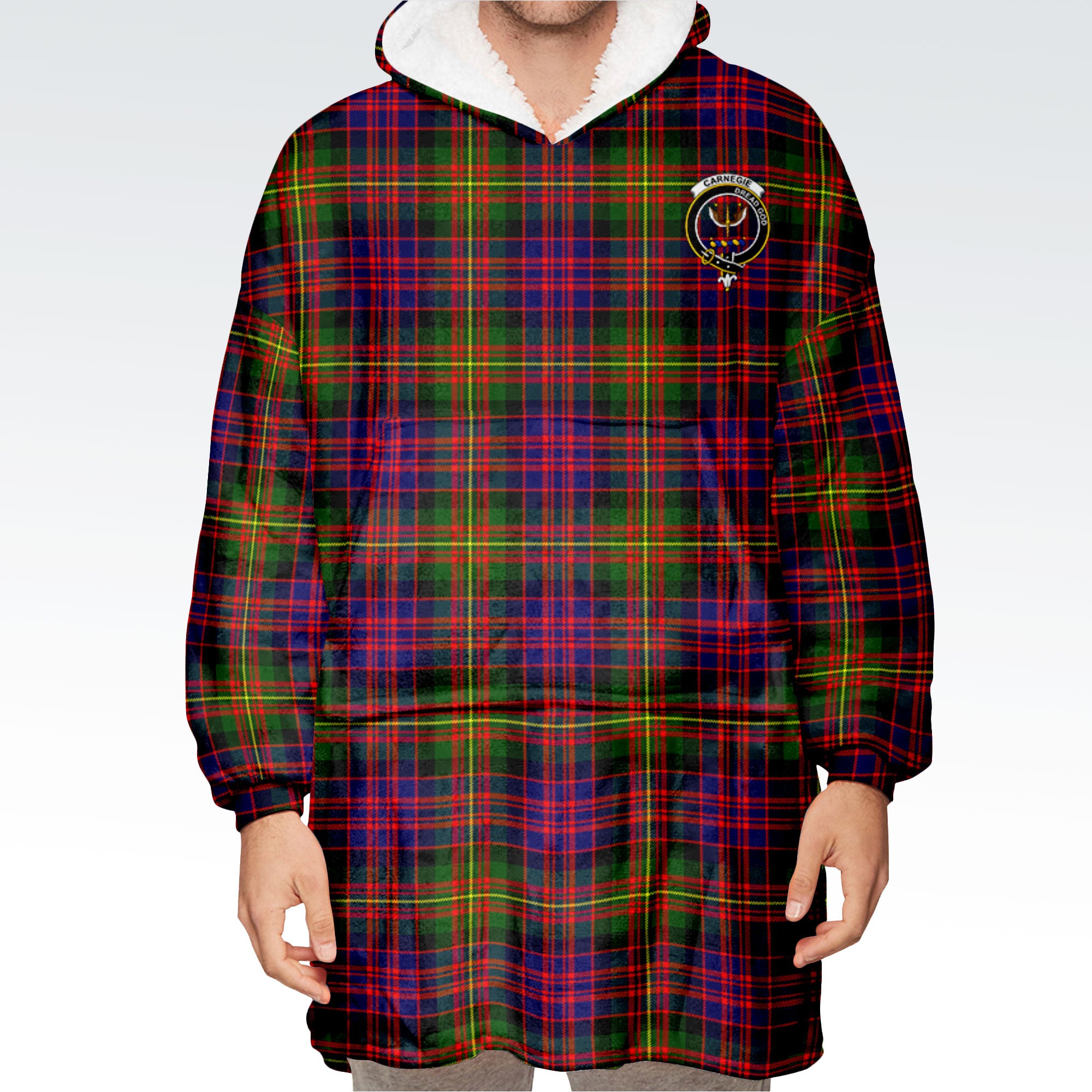 Carnegie Modern Tartan Hoodie Blanket