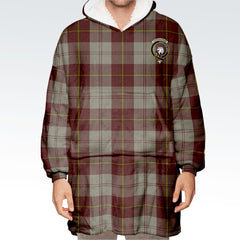 Cunningham Burgundy Dancers Tartan Hoodie Blanket