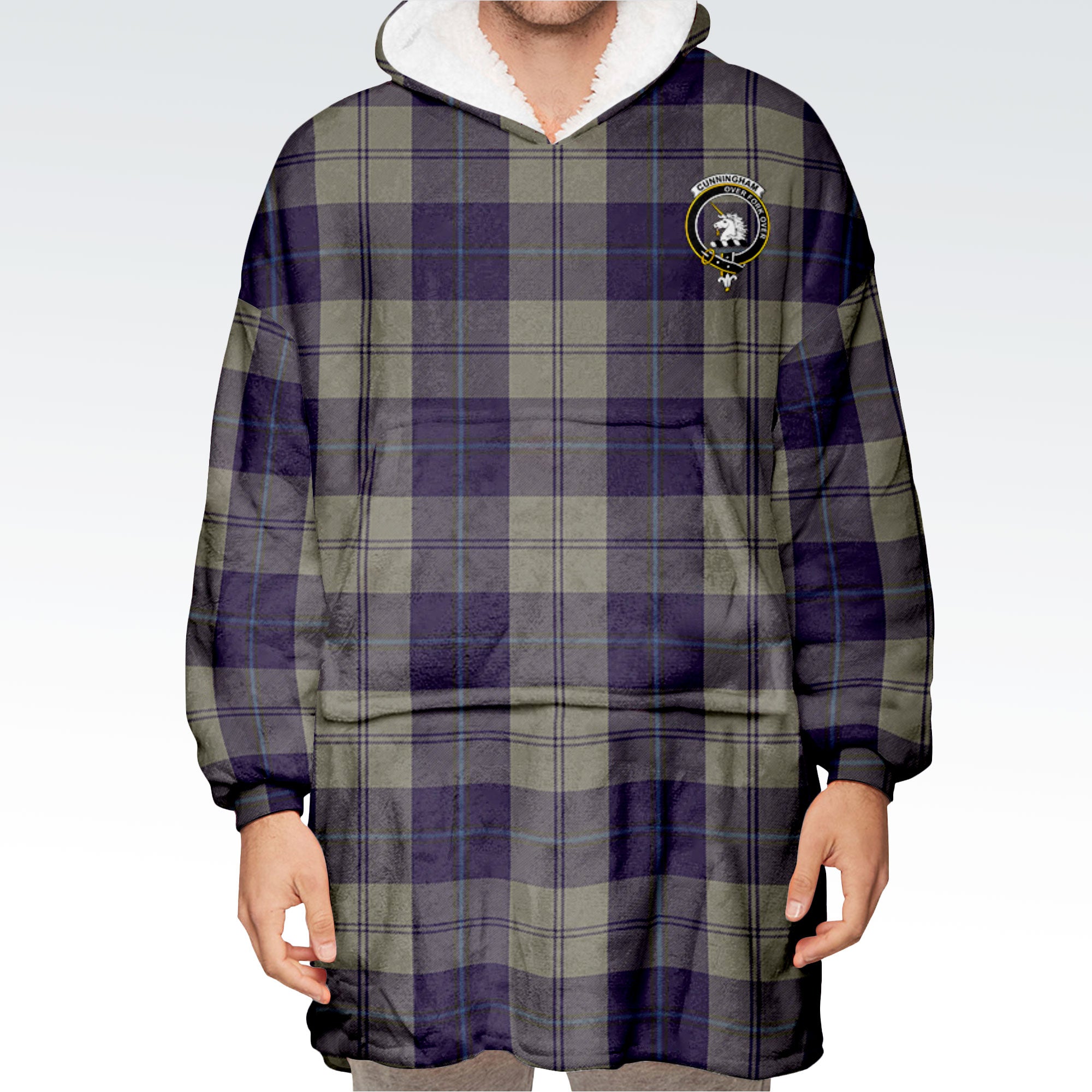 Cunningham Dress Blue Dancers Tartan Hoodie Blanket