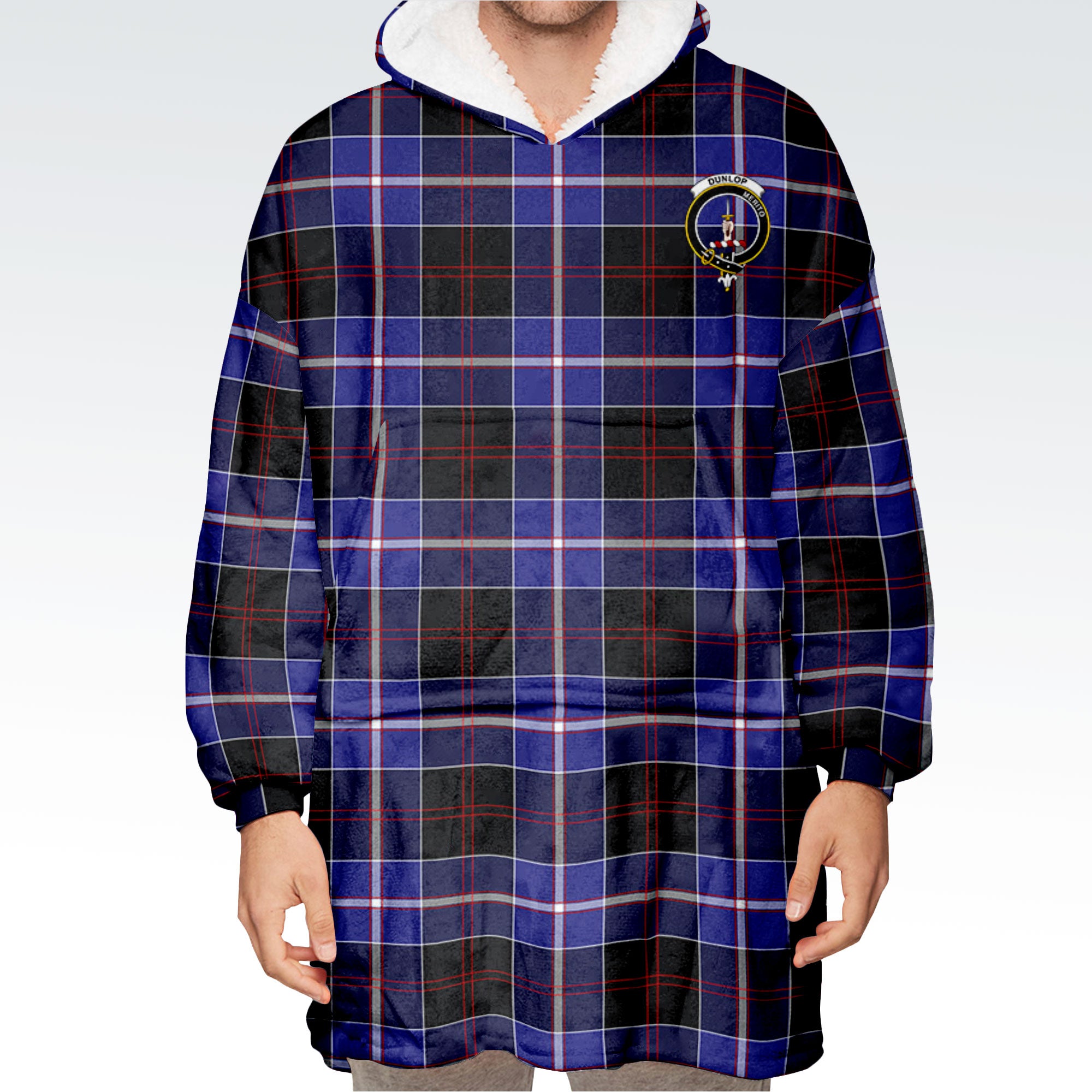 Dunlop Modern Tartan Hoodie Blanket