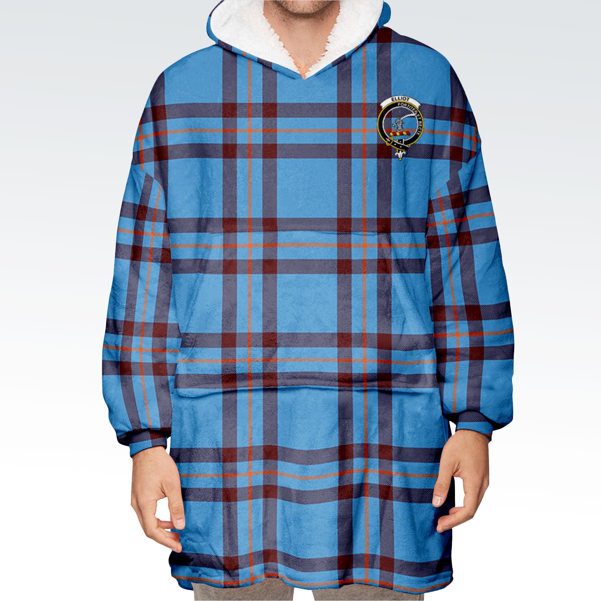 Elliot Ancient Tartan Hoodie Blanket