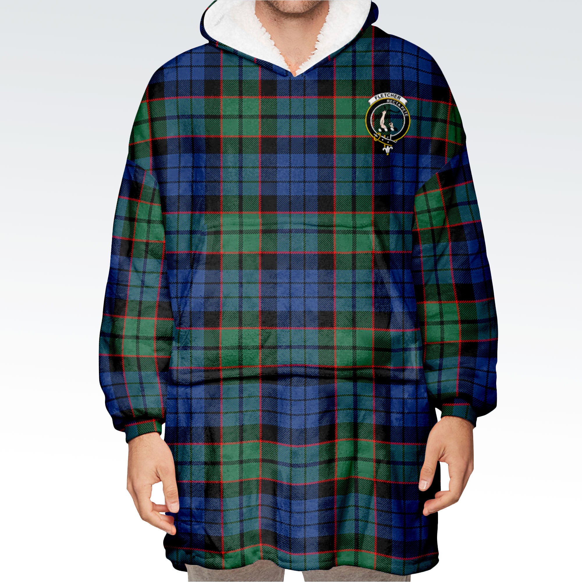 Fletcher Ancient Tartan Hoodie Blanket