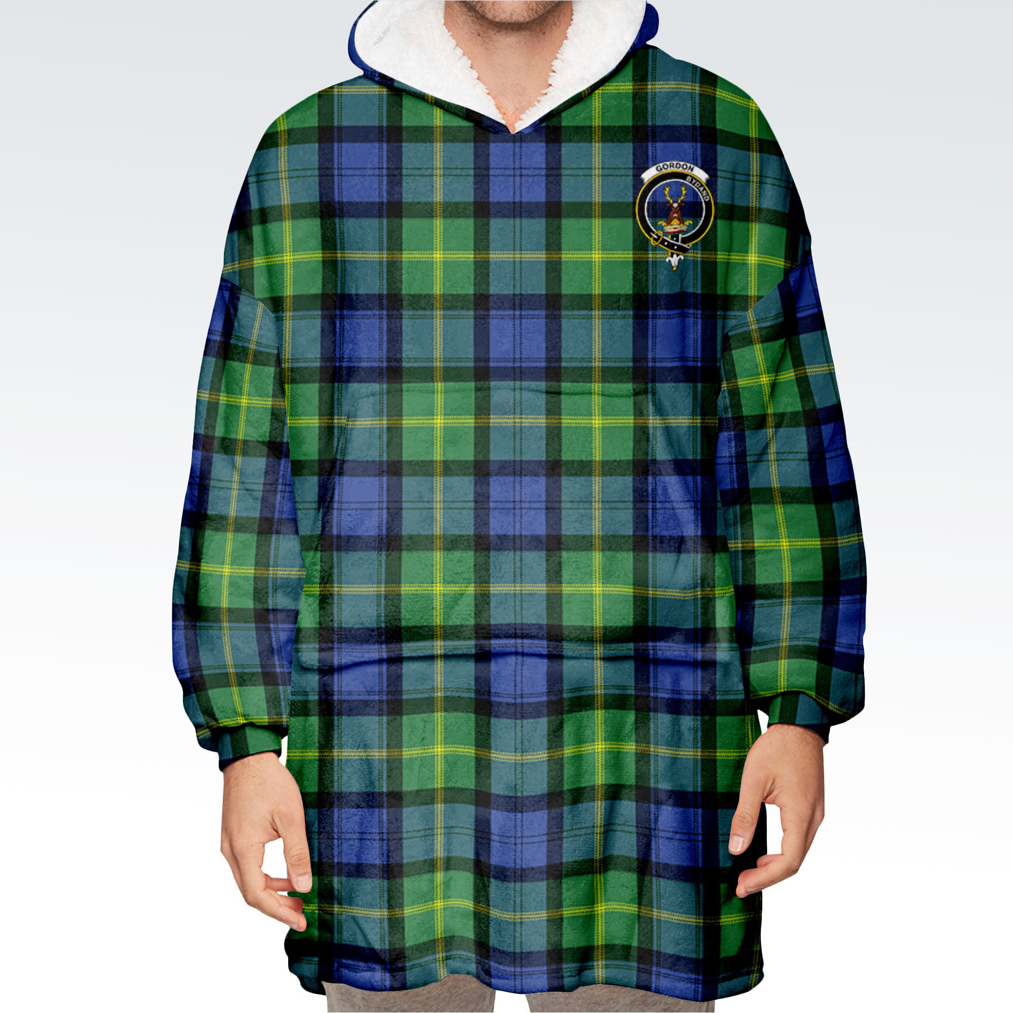 Gordon Old Ancient Tartan Hoodie Blanket