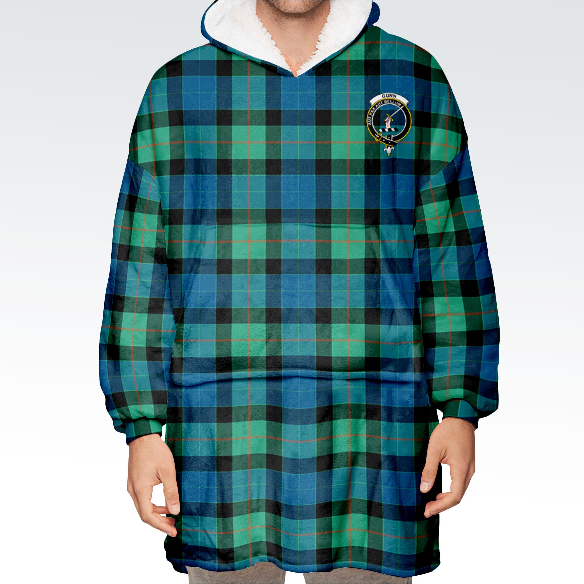 Gunn Ancient Tartan Hoodie Blanket