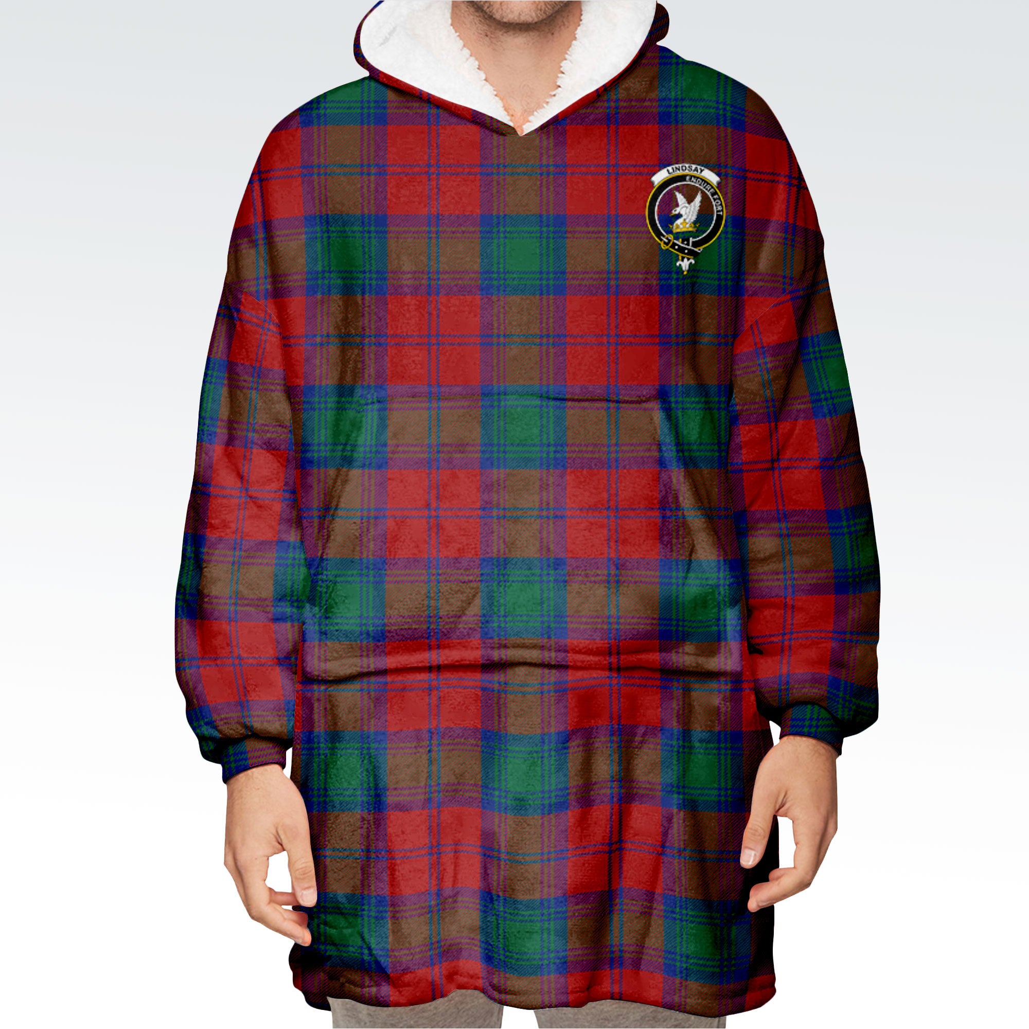 Lindsay Modern Tartan Hoodie Blanket