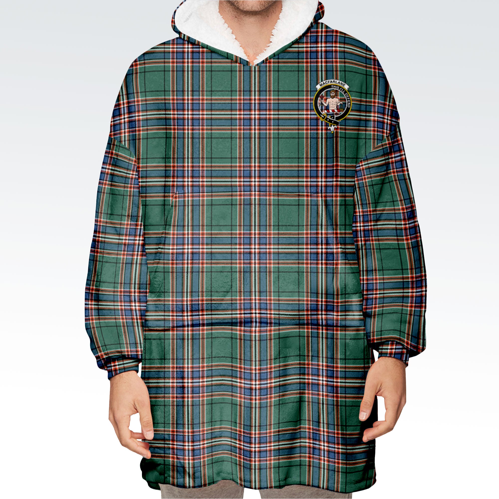 MacFarlane Hunting Ancient Tartan Hoodie Blanket