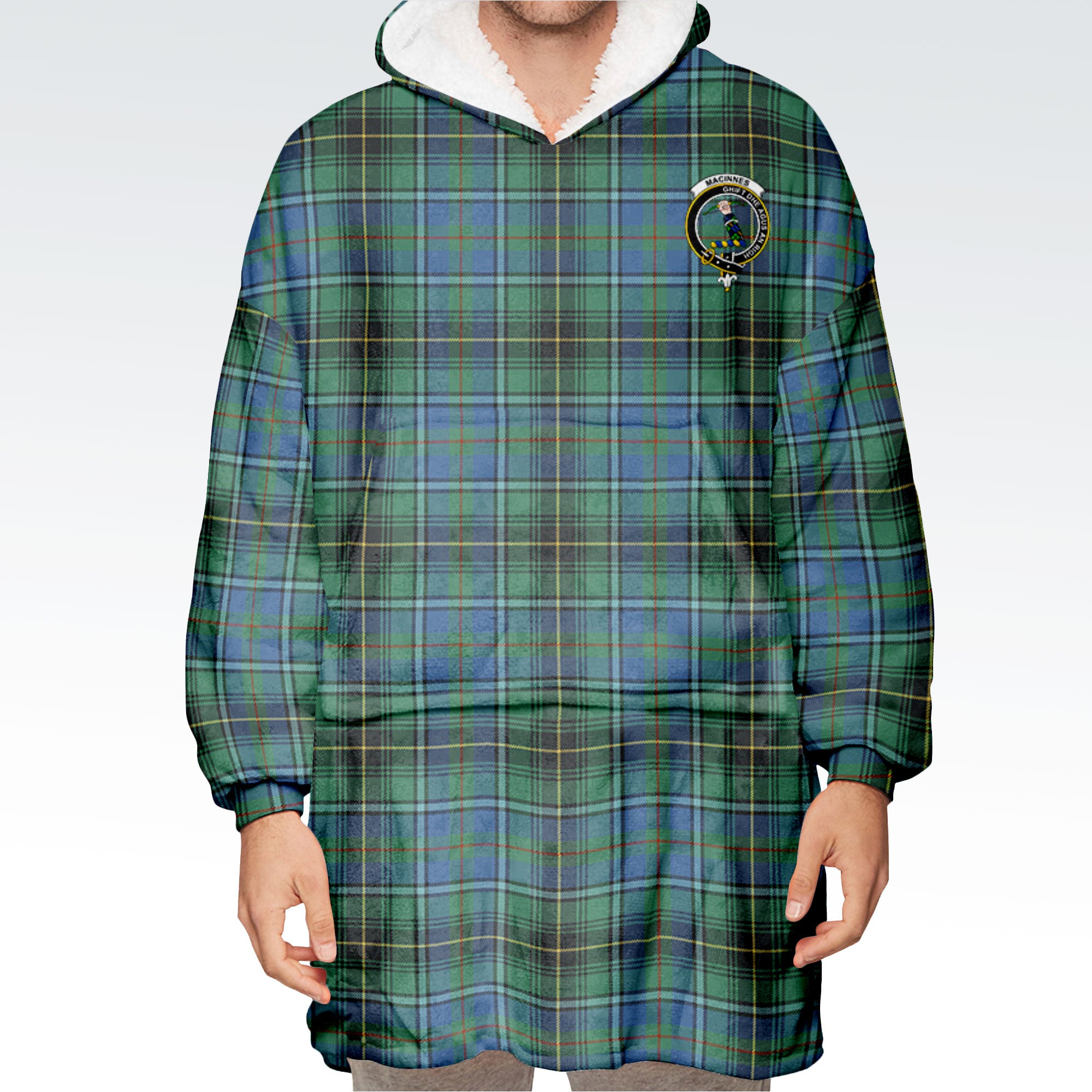 MacInnes Ancient Tartan Hoodie Blanket