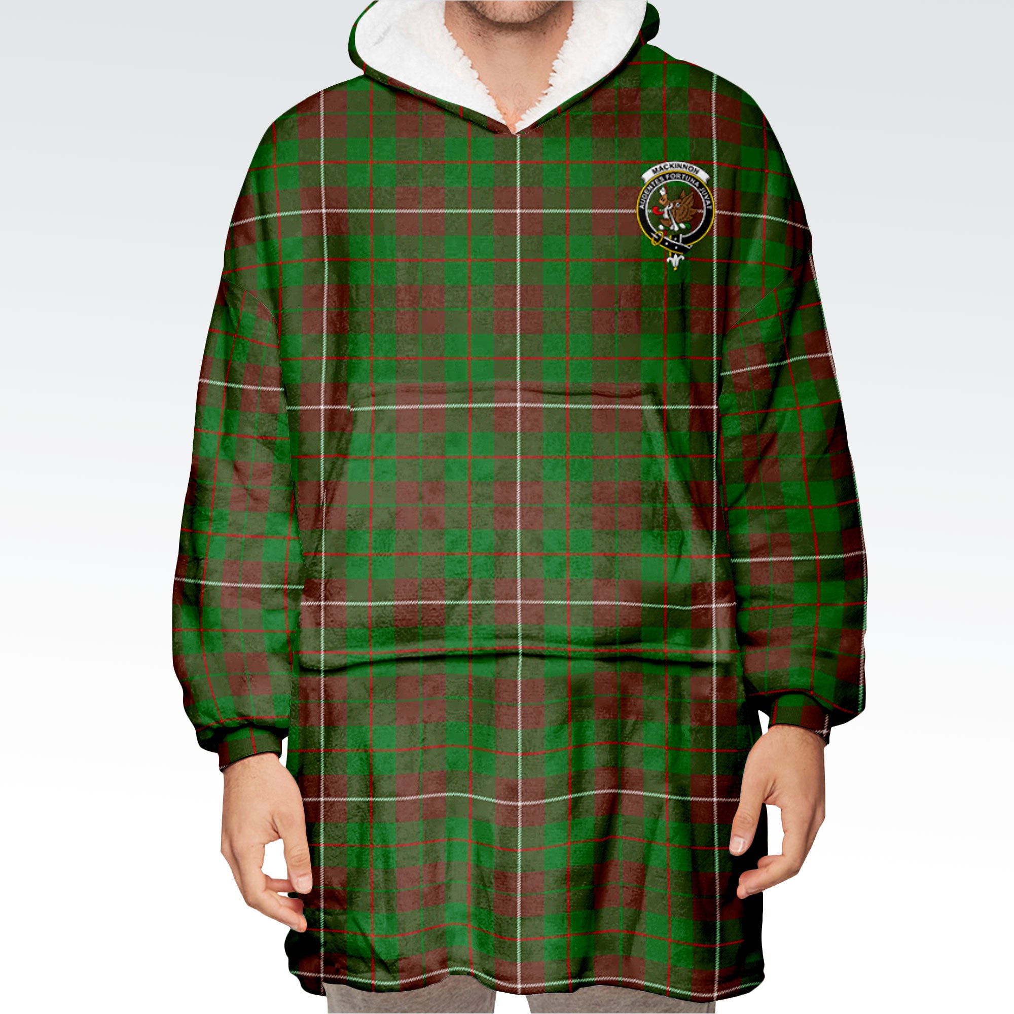 MacKinnon Hunting Modern Tartan Hoodie Blanket