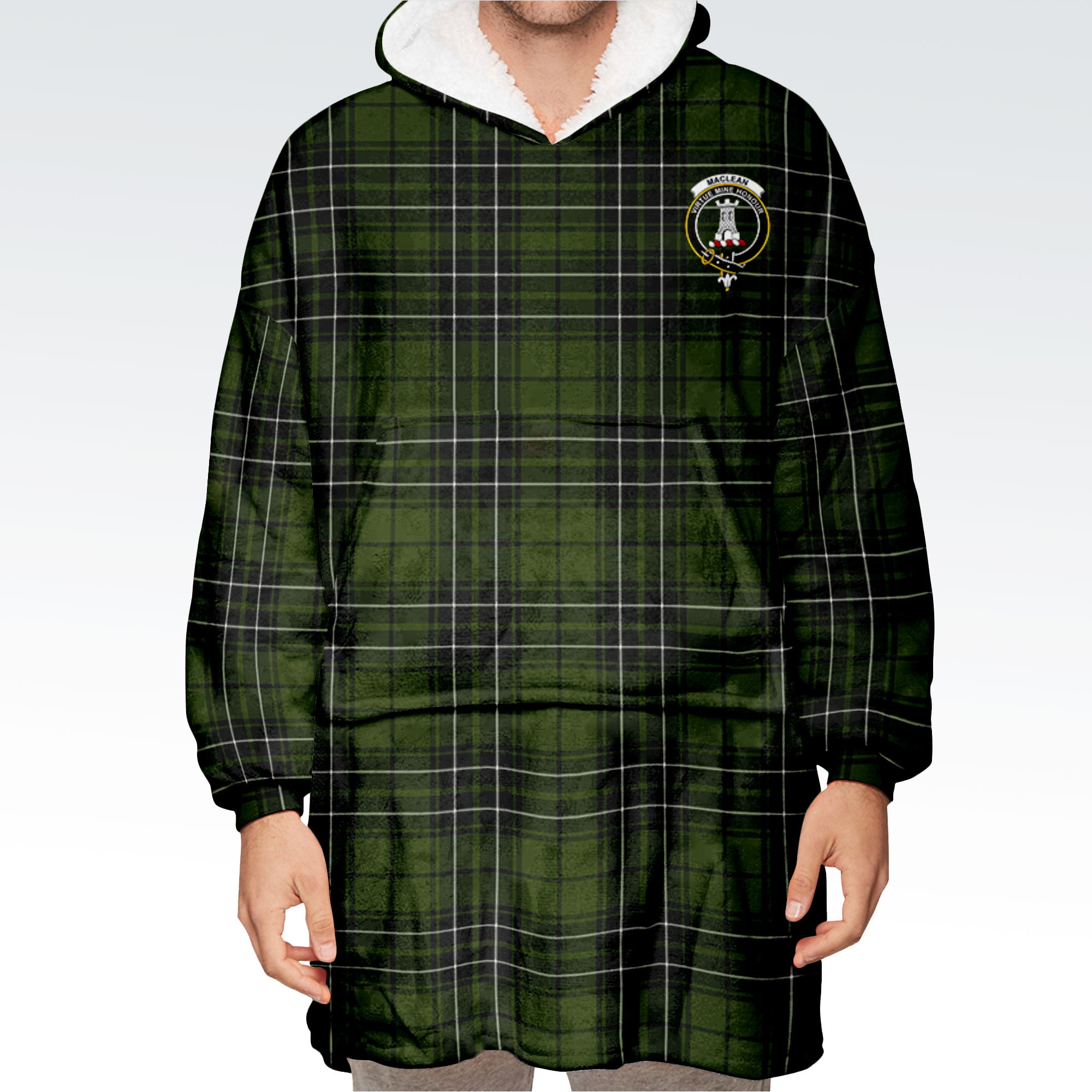 MacLean Hunting Tartan Hoodie Blanket