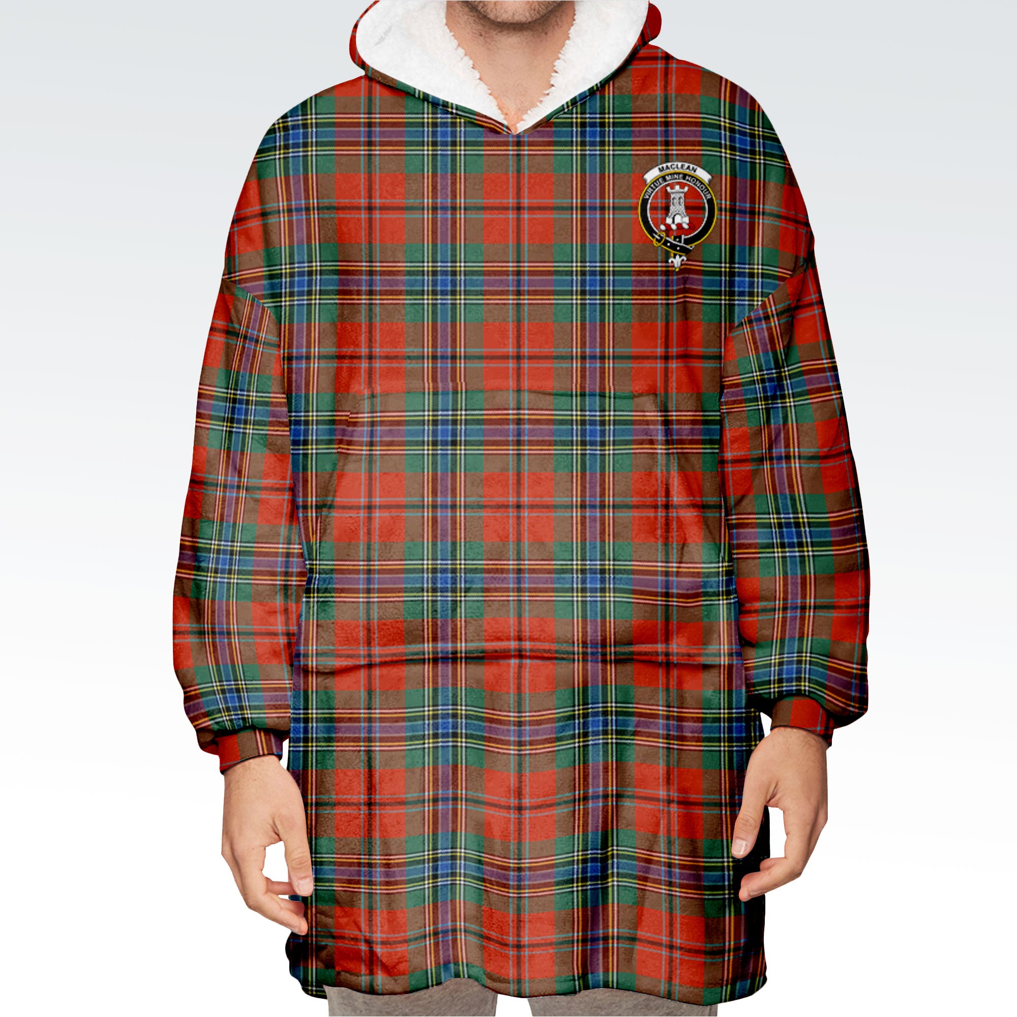 MacLean of Duart Ancient Tartan Hoodie Blanket