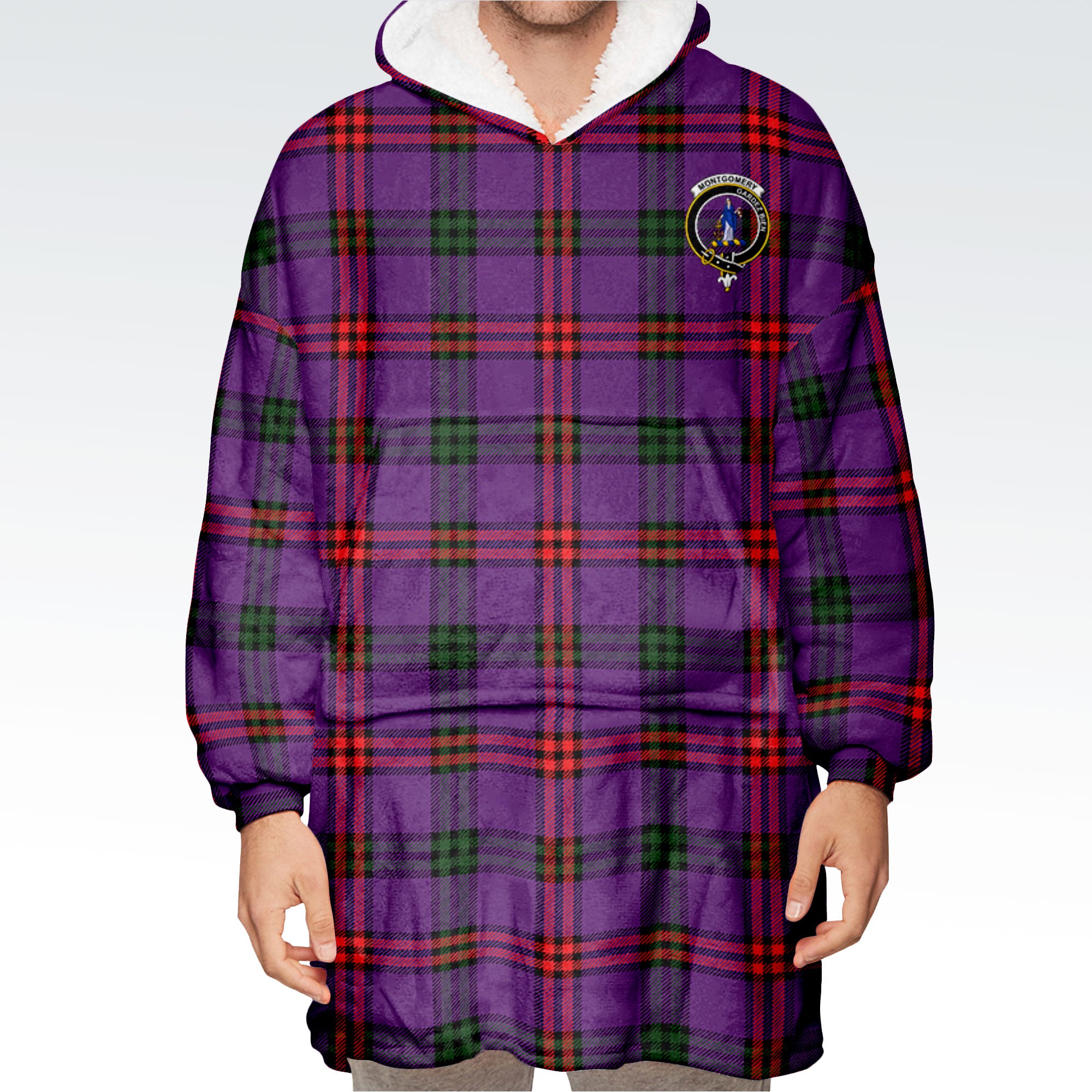 Montgomery Modern Tartan Hoodie Blanket