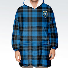 Ramsay Blue Ancient Tartan Hoodie Blanket