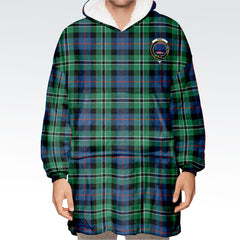 Rose Hunting Ancient Tartan Hoodie Blanket