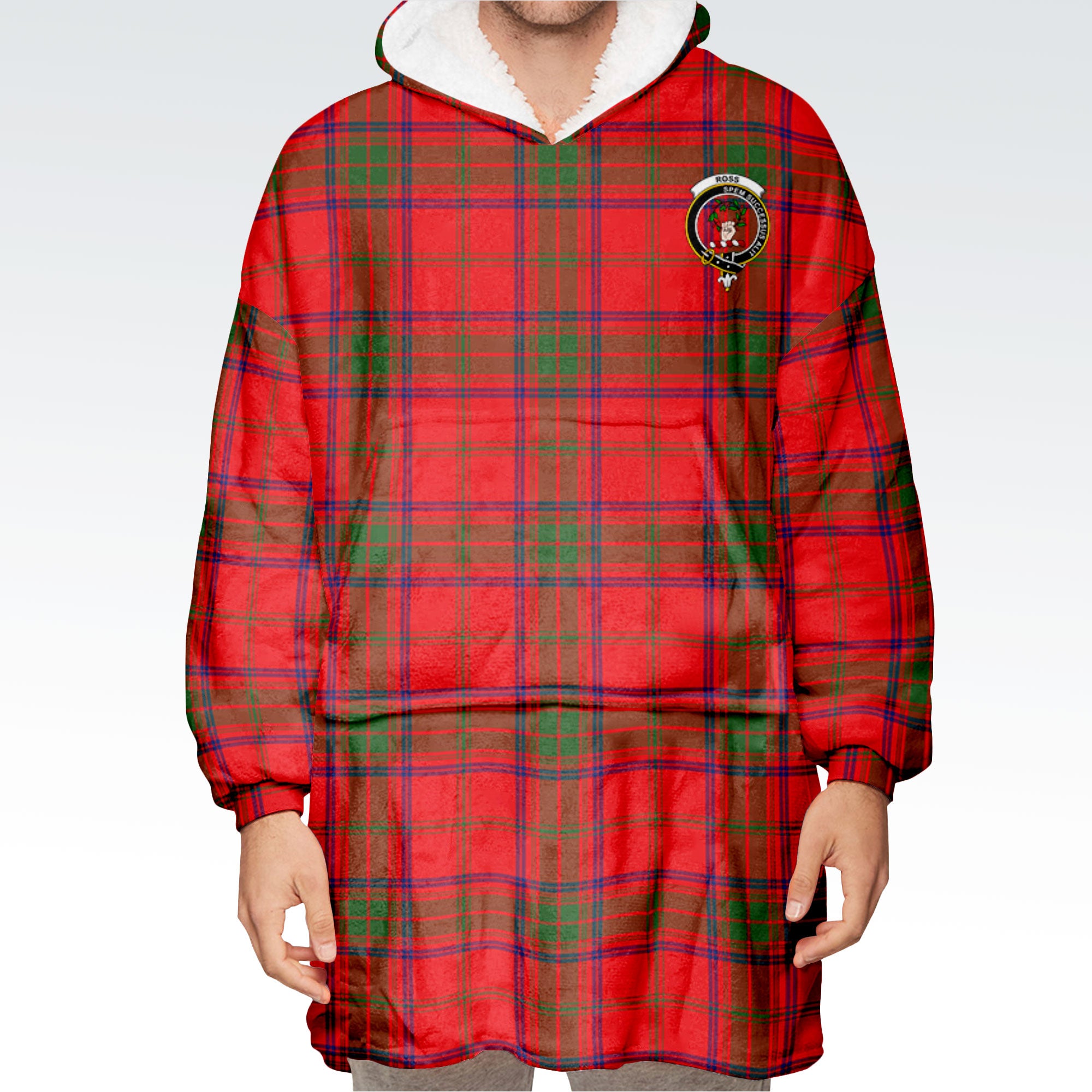 Ross Modern Tartan Hoodie Blanket