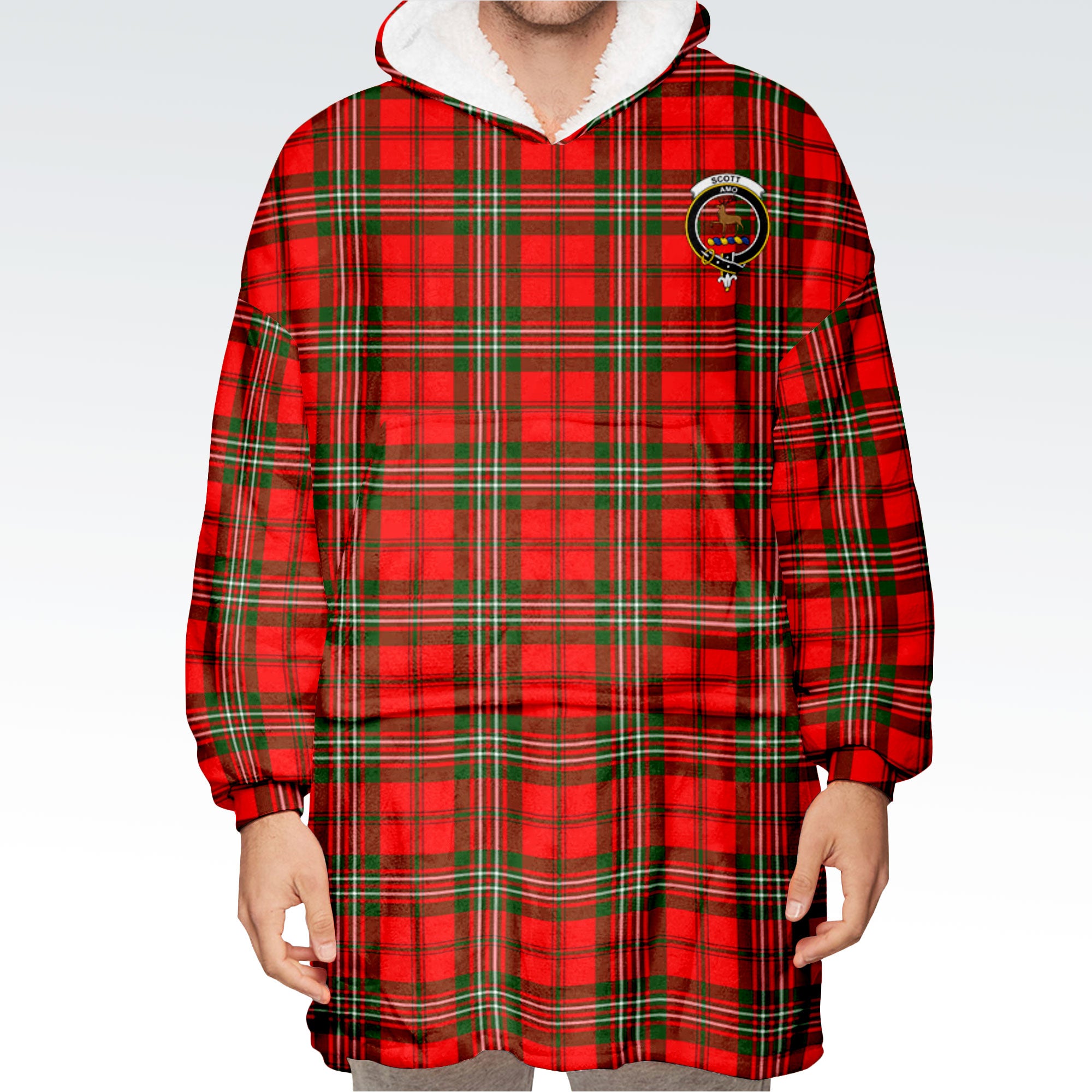 Scott Modern Tartan Hoodie Blanket