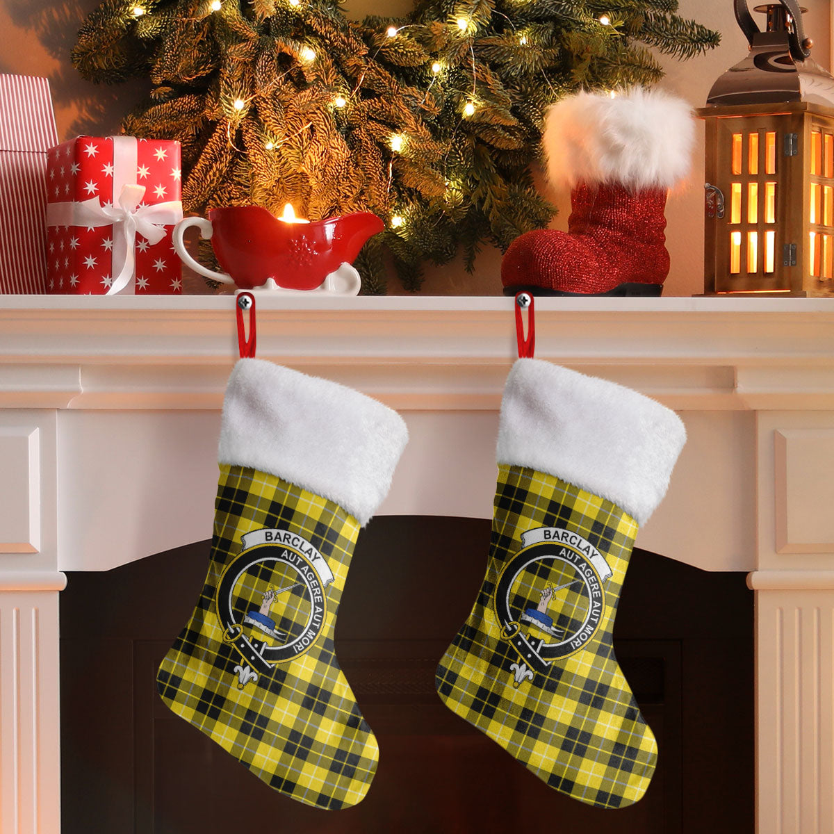 Barclay Dress Modern Tartan Crest Christmas Stocking