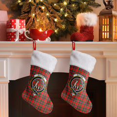 Butter Tartan Crest Christmas Stocking