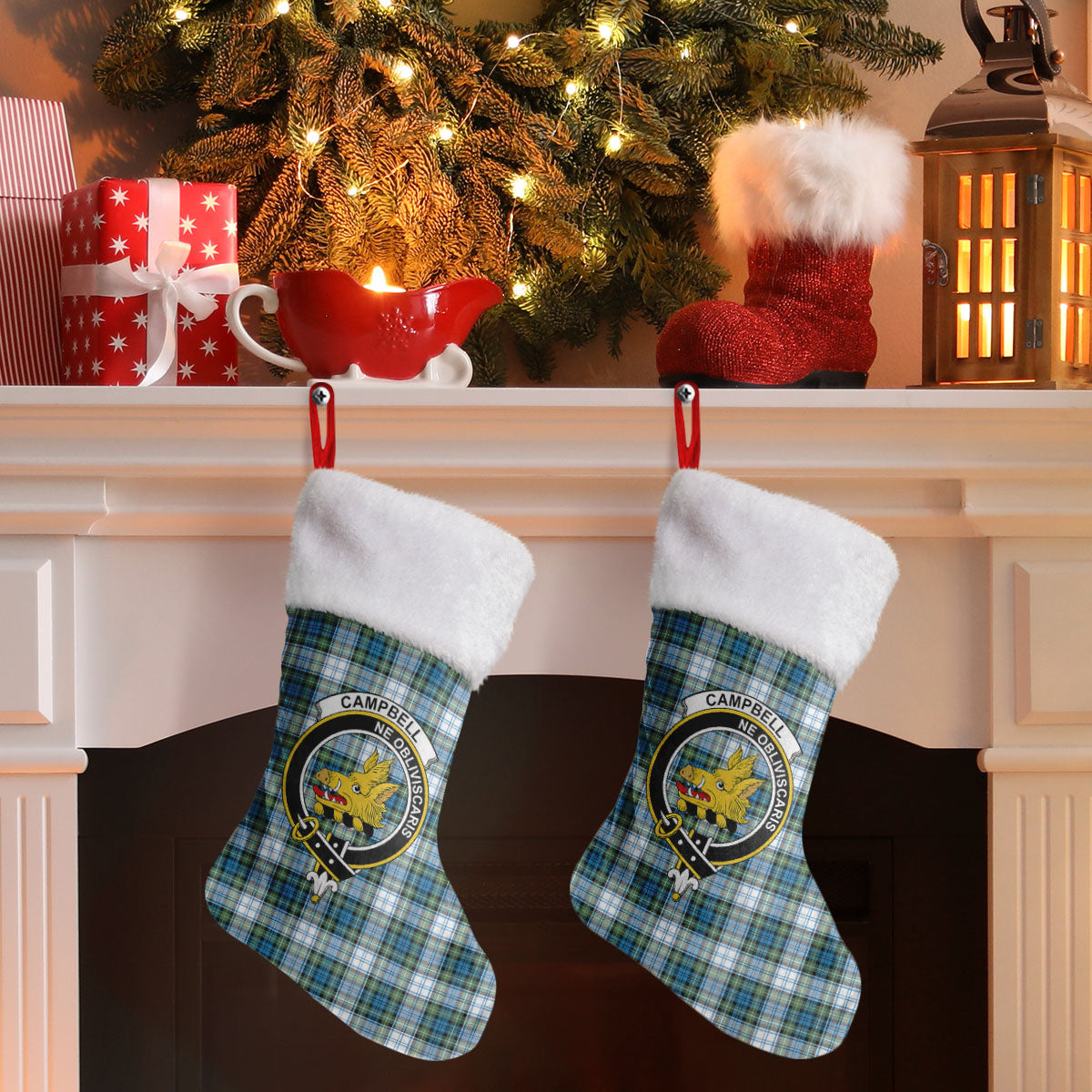 Campbell Dress Ancient Tartan Crest Christmas Stocking