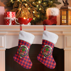 Hamilton Modern Tartan Crest Christmas Stocking