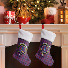 Montgomery Modern Tartan Crest Christmas Stocking